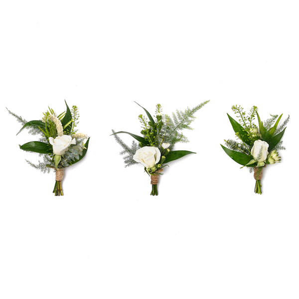 Buttonholes/Lapel Corsage - White Noise